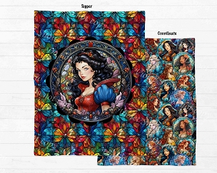 Stained Glass Bird Song Princess Blanket Panel